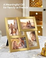SONGMICS Collage Picture Frame 4x6 Photos 4 Frames Pale Gold RPF025A01 view 6