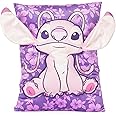 Jay Franco Disney Lilo and Stitch Angel 3D Snuggle Pillow - Super Soft Pink Plush Pillow - Measures 15 Inches