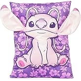 Jay Franco Disney Lilo and Stitch Angel 3D Snuggle Pillow - Super Soft Pink Plush Pillow - Measures 15 Inches