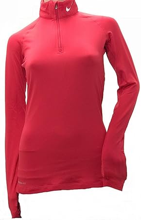 red nike half zip women's