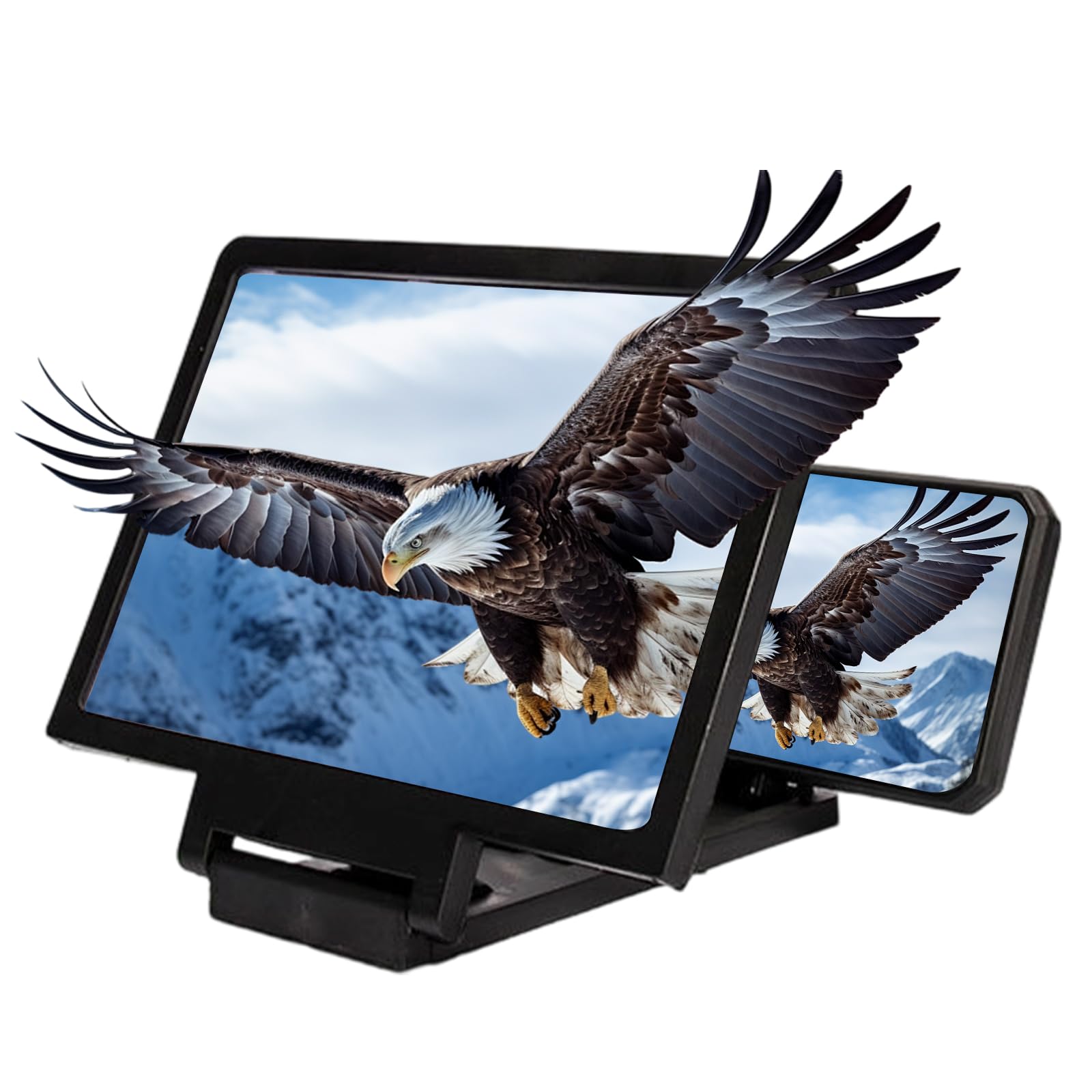 Photo 1 of Screen Phone Magnifier, Screen Magnifier for Cell Phone, 3D HD Foldable Design Screen Magnifier Version for Movies, Videos and Gaming, Portable with All Smartphones (Black, 10-Inch)