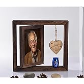 DB Memorial Picture Frame Fits 4’’x6’’ Photo and 1.57 Inches Small Urns for Human Ashes Keepsake，Mini Cremation Urn and Memorial Photo Frame Set for Loss of Loved One Sympathy Gift
