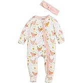 Mud Pie baby-girls Mud Pie Girls Floral Chicken Sleeper