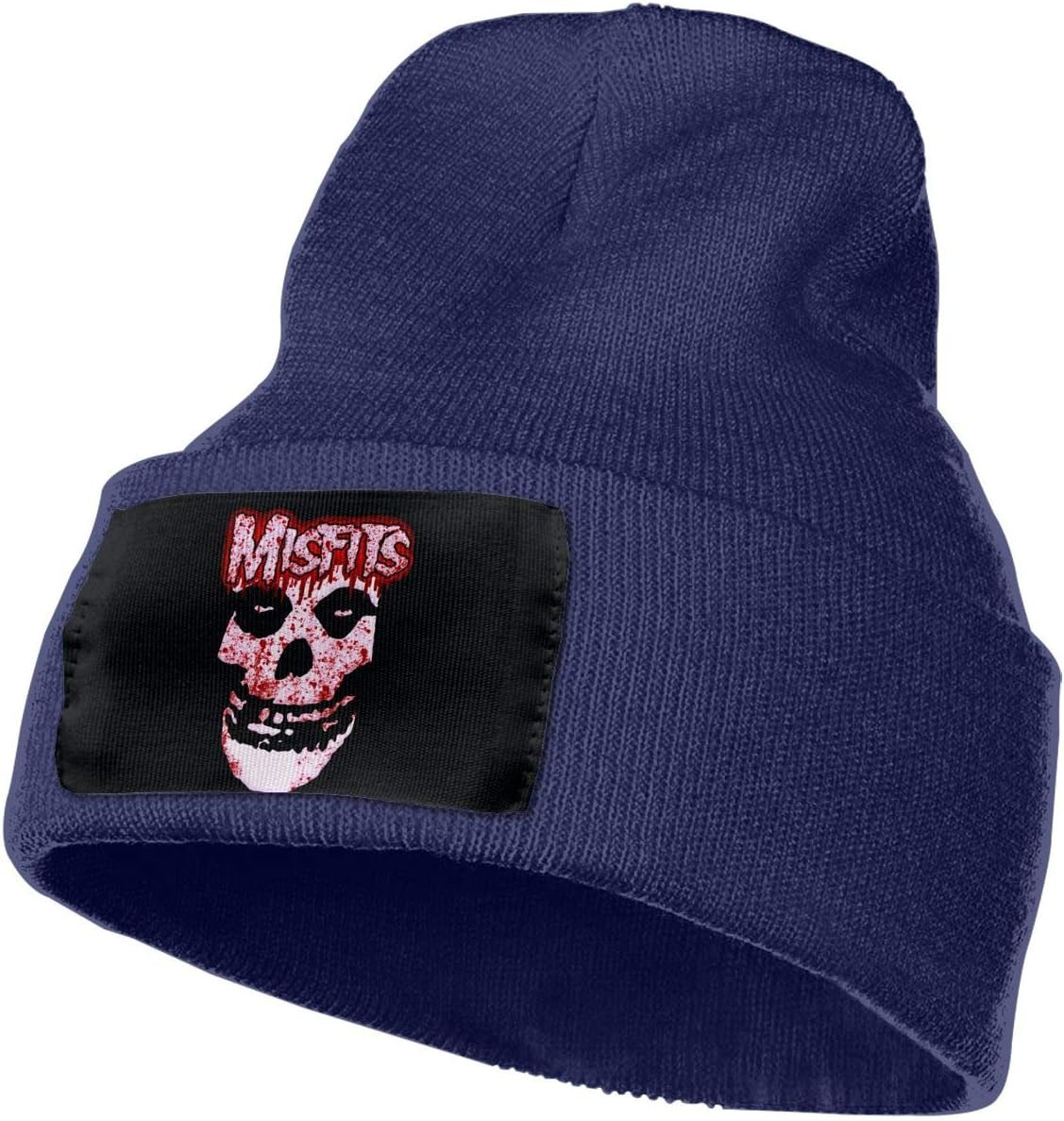 SmallHan Mens & Womens Misfits Skull Beanie Hats Winter Knitted Caps Soft Warm Ski Hat Black