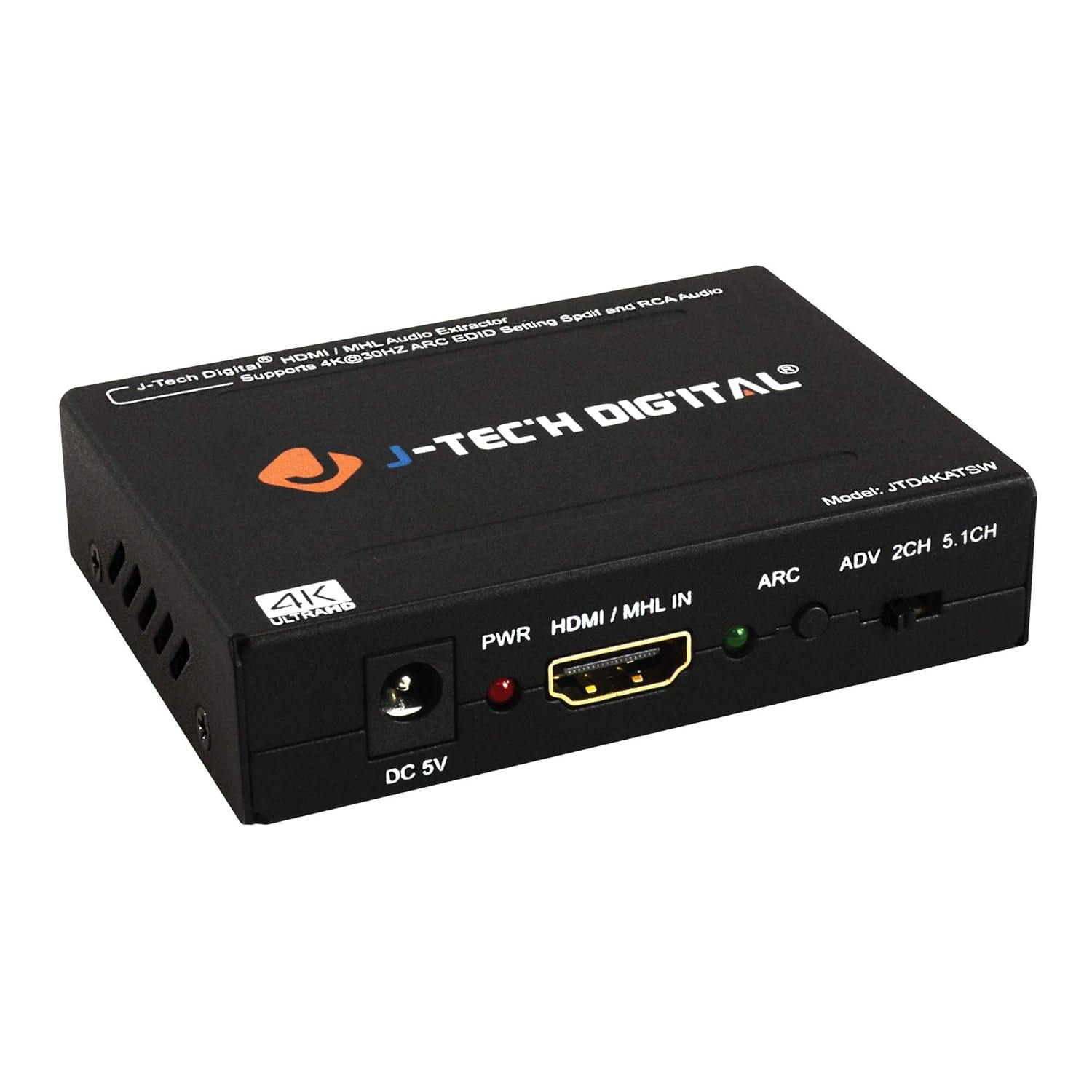 J-Tech Digital Ultra HD 4K HDMI to HDMI + Audio (Spdif + RCA Stereo) Audio Extractor Converter(Support Apple TV 4 Gen) Premium Quality