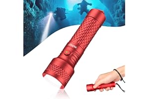 ORCATORCH ORCA7 Dive Light, 3000 Lumens SOS Signal Scuba Diving Flashlight, 6° Narrow Beam Underwater Torch, IP68 Waterproof 