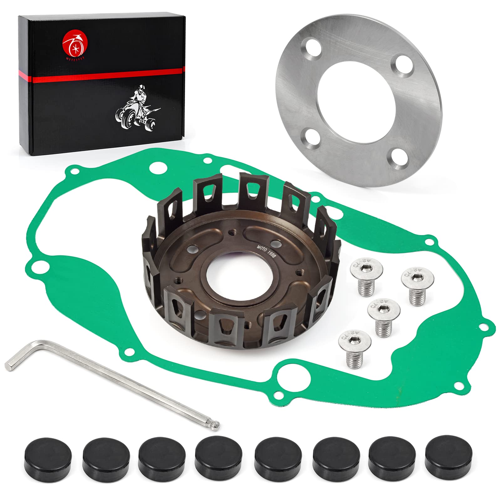 Photo 1 of CNC Billet Heavy Duty Clutch Basket Kit & Gasket Compatible with Yamaha Banshee 350 YFZ 350 RZ 350 1987-2006