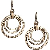 SPUNKYsoul 3 Circle Boho Earrings - Handmade, Lightweight 2-Inch Bohemian Dangle Earrings for Women - Trendy, Vintage, Unique Jewelry - Ideal for Weddings & Gifting