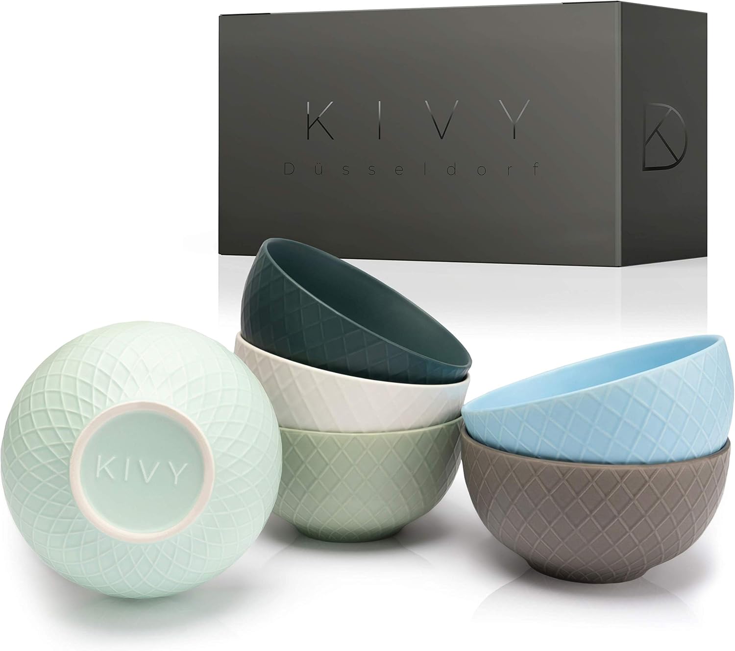 KIVY® Müslischalen 6er Set [850 ml] - Extra Groß für Müsli, Bowls & Suppen - Müslischale Groß - Bowl Schüssel Set- Suppenschüsseln Groß - Ramen Schüssel - Suppenschale Bunt - Schalen Set