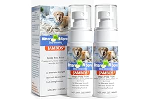 JAMBOS Effectively | 2 Bottles Bitter Apple Spray for Dogs to Stop Chewing, NO Chew Spray for Dogs Protect The Safety of Furniture and Your Belongings, Prevent Licking Injuries (Blue, M)