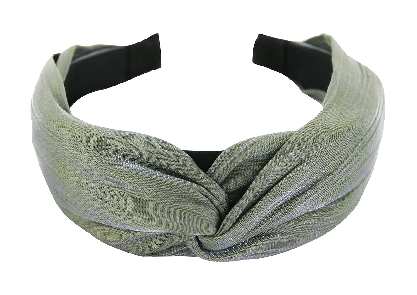axy Headband with Refined Knot and Light Shine – Beautiful Headband Hair Accessories Hair Band HRD2 (Grey Green)