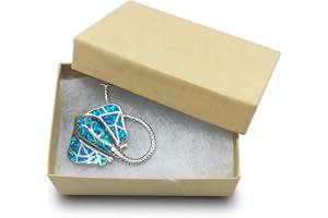 THEDISPLAYGUYS FOR YOUR MODERN LIVING The Display Guys Pack of 25 Cotton Filled Cardboard Paper Kraft Jewelry Box Gift Case - Kraft (3.3" x 2.3" x 1.0")