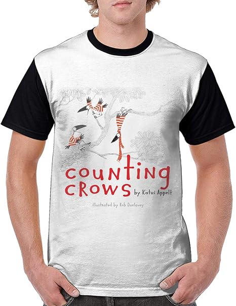 Amazon.com: Counting Crows Band T Shirt Men's Short Sleeve Shirt Classic Sports Baseball T 