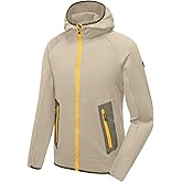 Little Donkey Andy Men's Fleece Lined Running Thumb Hole Jacket Winter Stretch Hoodies Full Zip Up Hooded Coat Workout Hiking