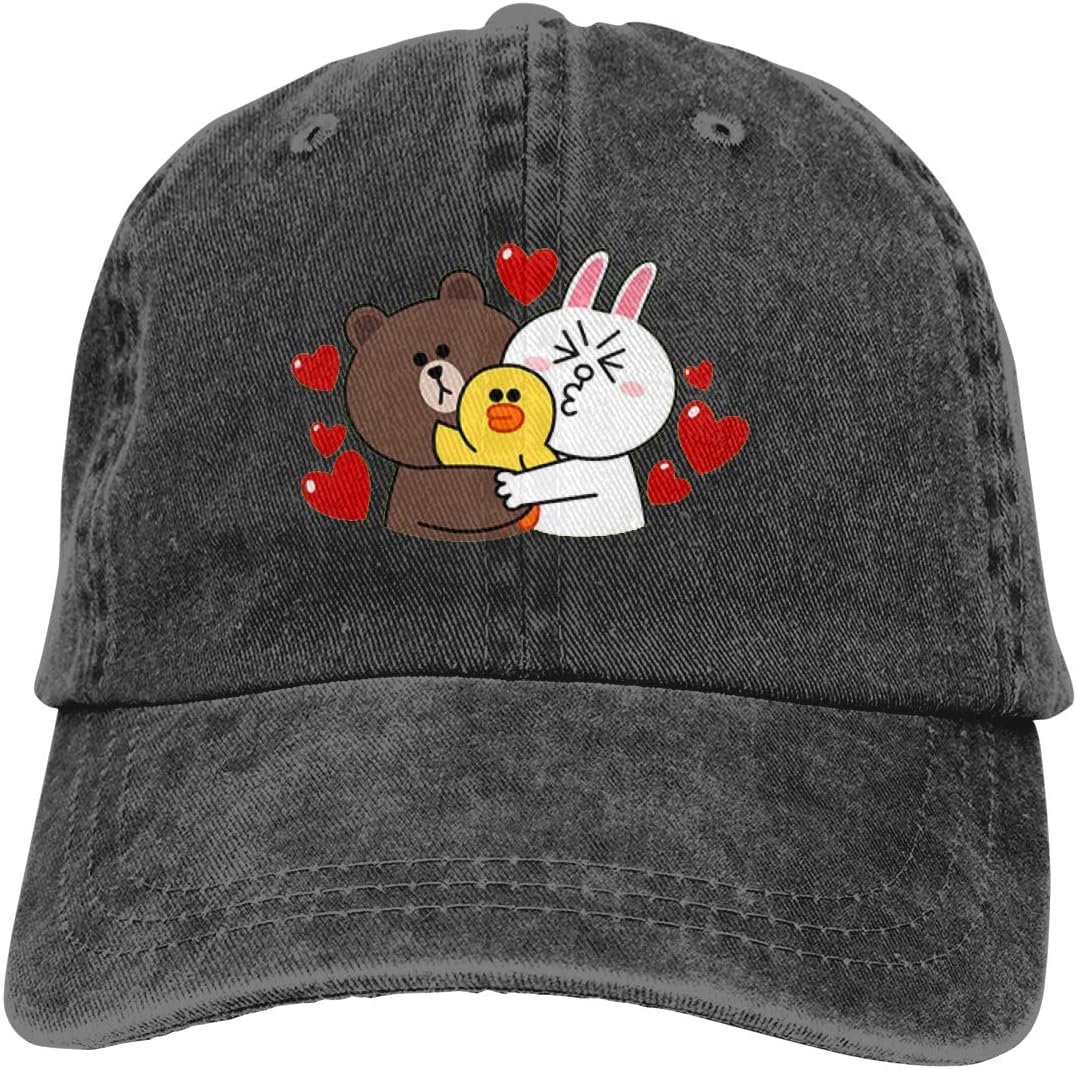 Trucker Cap Cony-Brown-Sally-Happy-Family Durable Baseball Cap Hats Adjustable Dad Hat Black