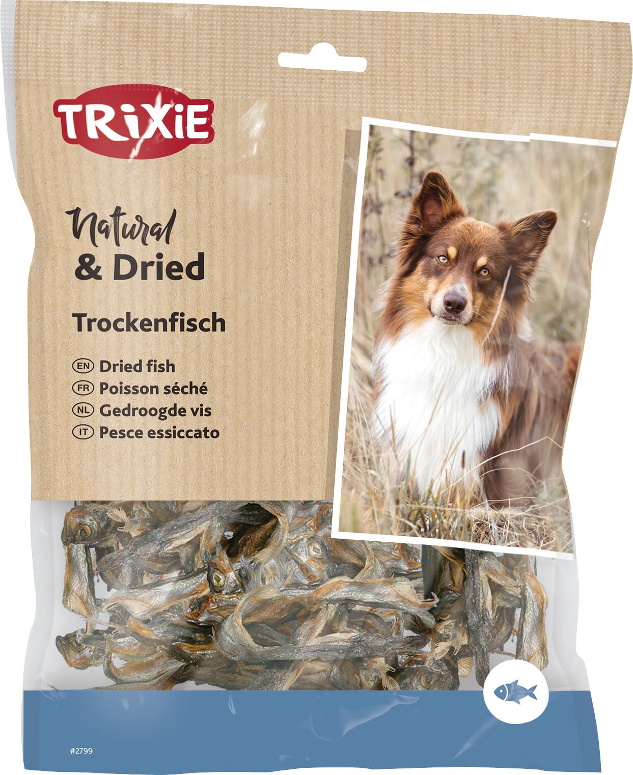 TRIXIE dried fish dog snack - with high quality protein - suitable for animals with food allergies - 200 g - 2799