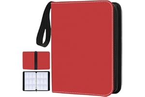 MXJIAELE Card Binder Cards Holder 9-Pocket, Trading Binders for Card Games Collection Case Book Fits 900 Cards With 50 Removable Sleeves Display Storage Carrying Case