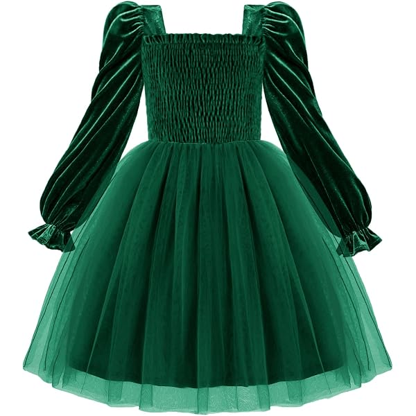 green emerald velvet dress Amazon.com: Toddler Baby Flower Girls Velvet Tutu Dress Ruffle Long Sleeve  Princess Pageant Wedding Formal Party Gown First Christmas Birthday Dresses  Casual Playwear Winter Fall Dress Clothes Black 10-11 Years: Clothing, Shoes main image 1