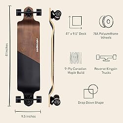 Retrospec Tidal 41-inch Drop-Down Longboard