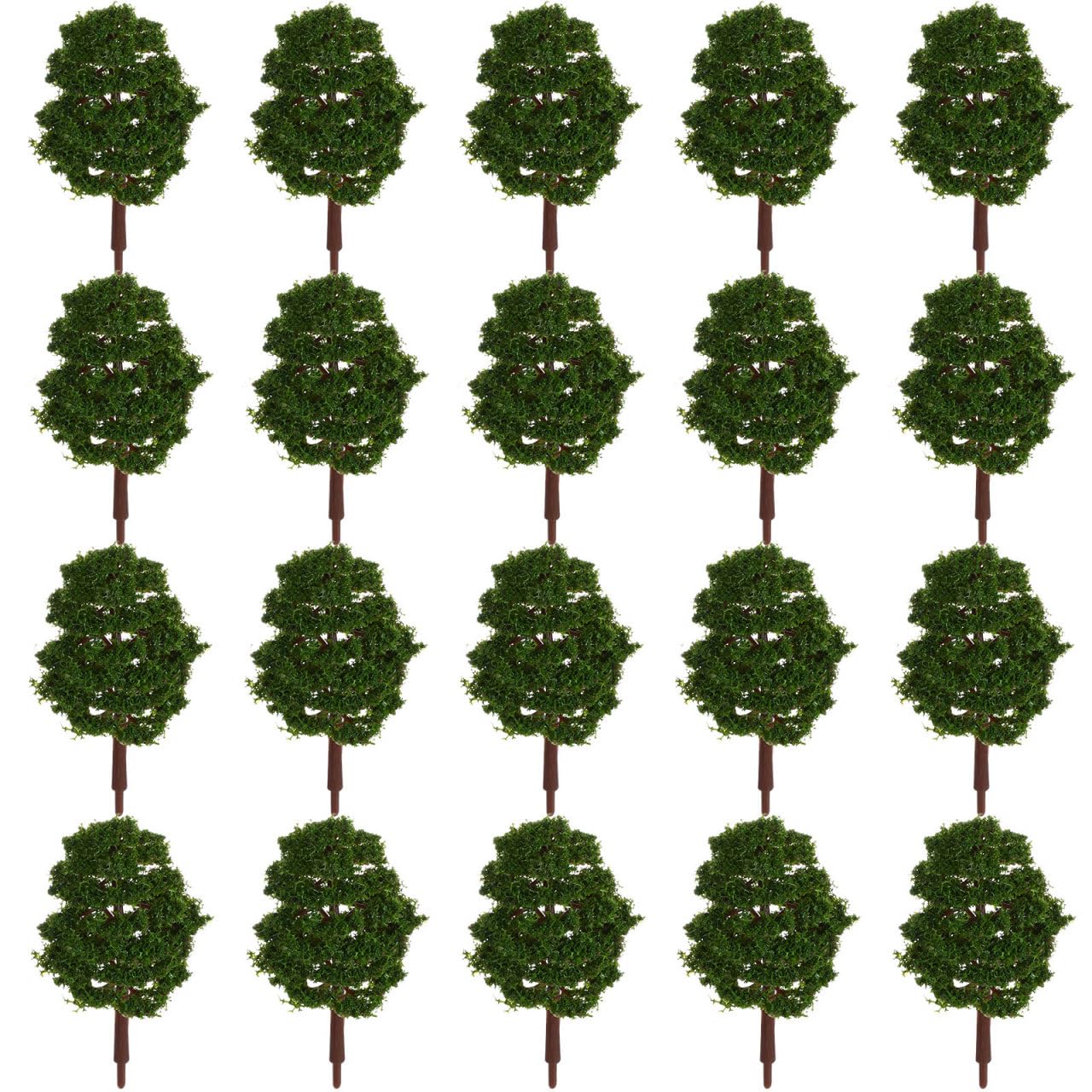 WINOMO 1:100 Scale Trees,20PCS Miniature Model Trees Diorama Supplies for DIY Train Railways Scenery Landscape Building Model - 3.5 Inch