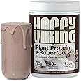 Happy Viking Cookies and Cream Plant Protein Powder, Created by Venus Williams, 20G Protein, Low Carb, Keto, Vegan, Gluten-Free, Non-GMO, Superfoods, Complete Meal Replacement, 1 Canister