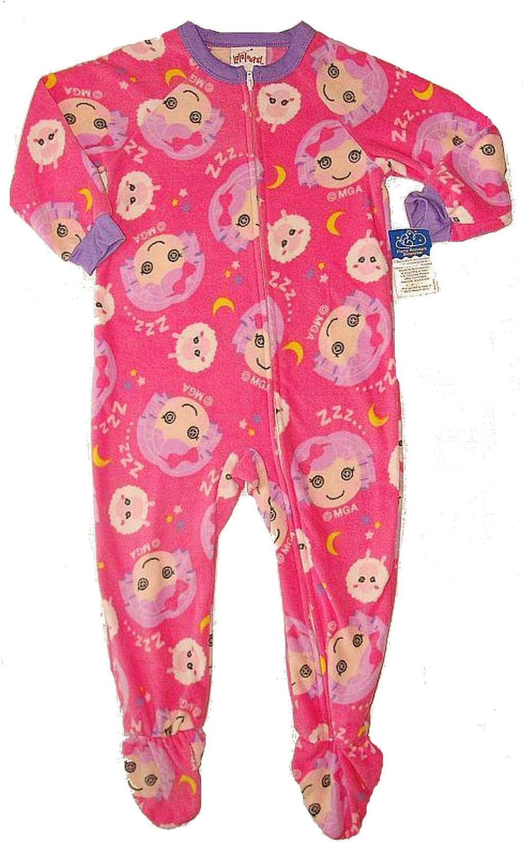 LALALOOPSY Toddler Girl's Size 3T Fleece Print Pajama Blanket Sleeper