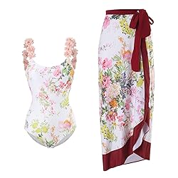 Women Bathing Suits Women Falbala Bikini Set High