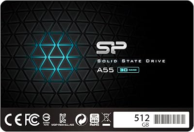Silicon Power 512GB SSD A55 3D NAND SATA III 2.5" Internal Solid State Drive 7mm