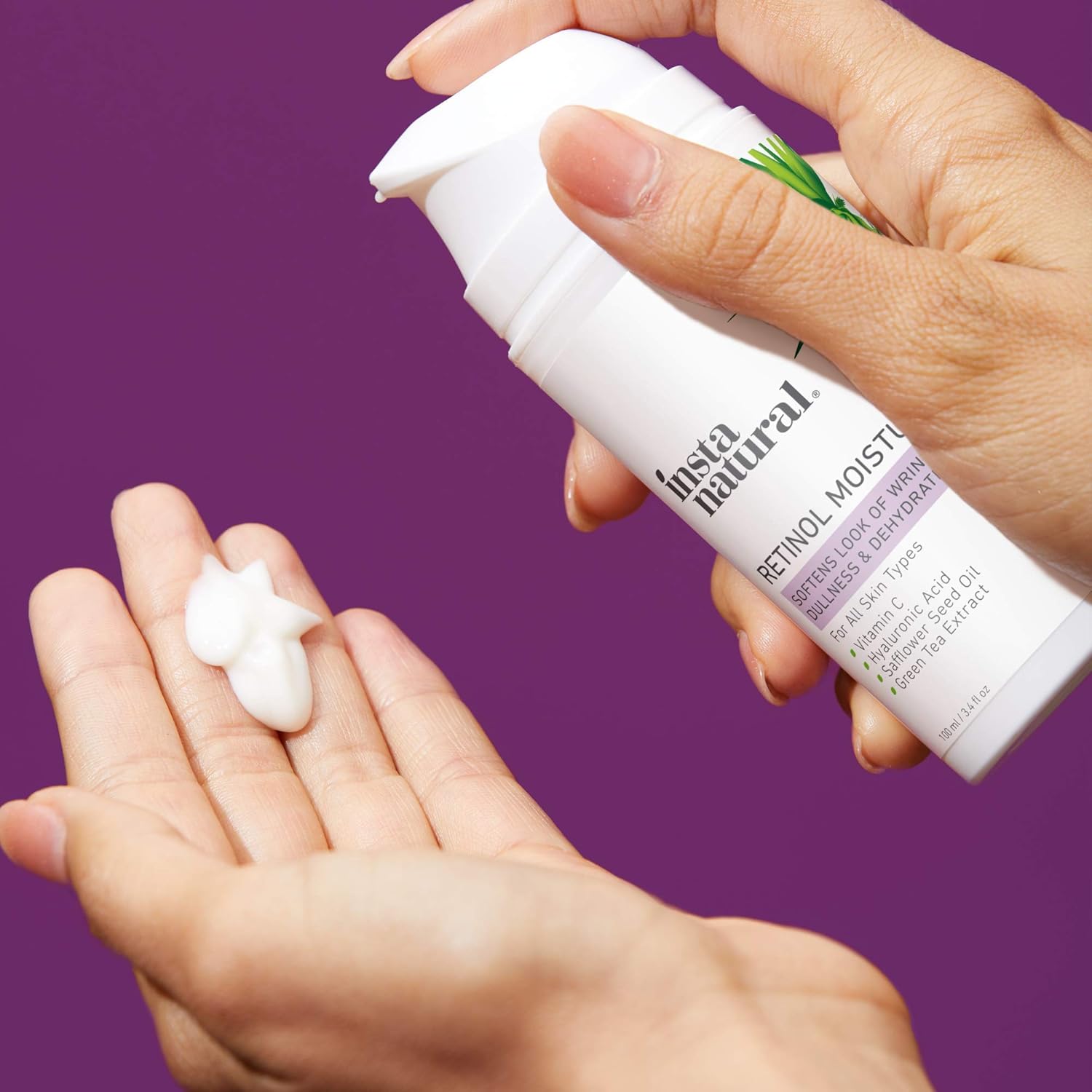InstaNatural Retinol Moisturizer Anti Aging Night Face Cream - Face & Neck Wrinkle Lotion - Reduce Appearance of Wrinkles, Dark Circles, Fine Lines & Acne - Vitamin C Hyaluronic Acid Complex - 3.4 oz: Beauty