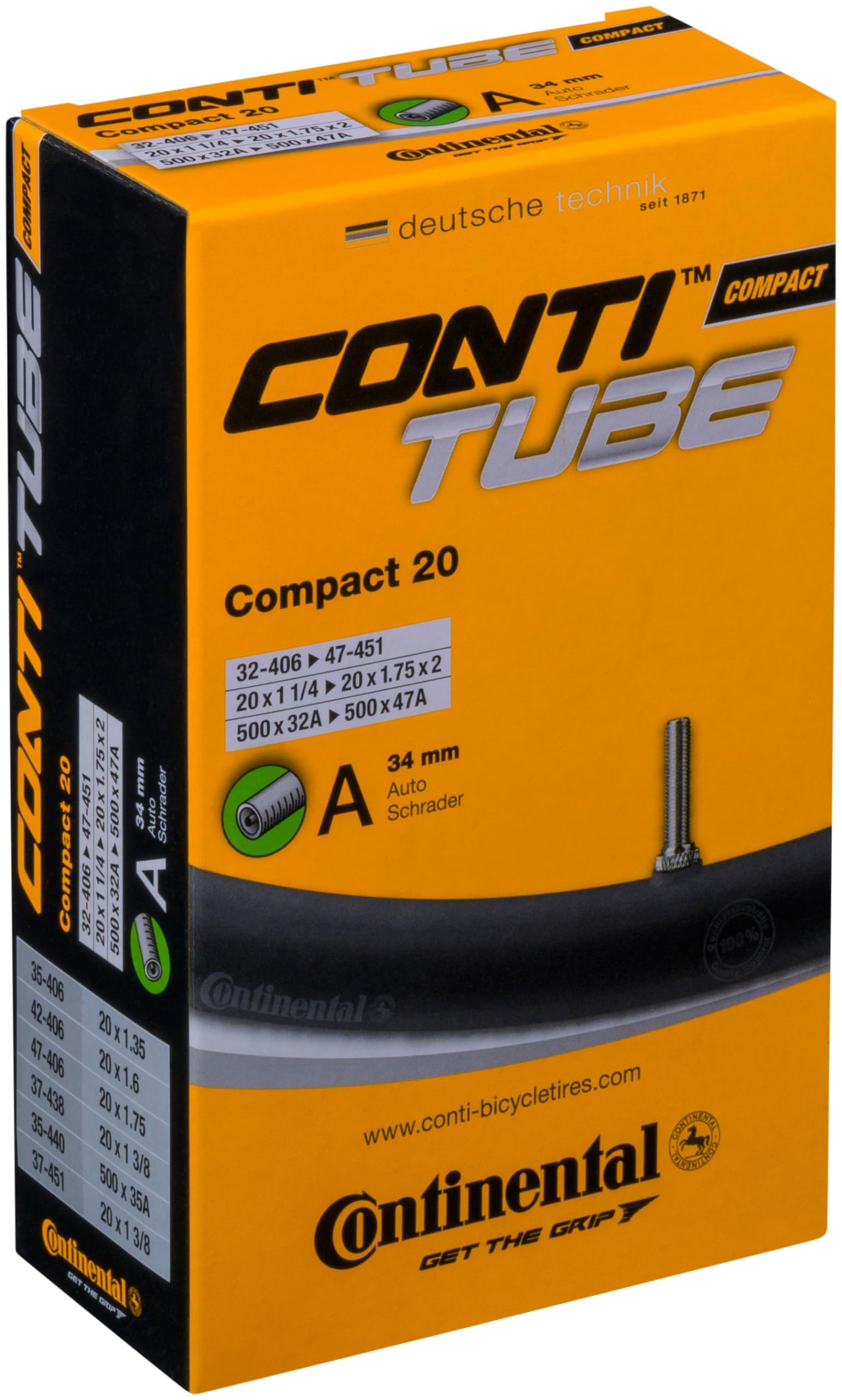 Continental Men's 0181211 Bike Parts, Other, [32-406->47-451]