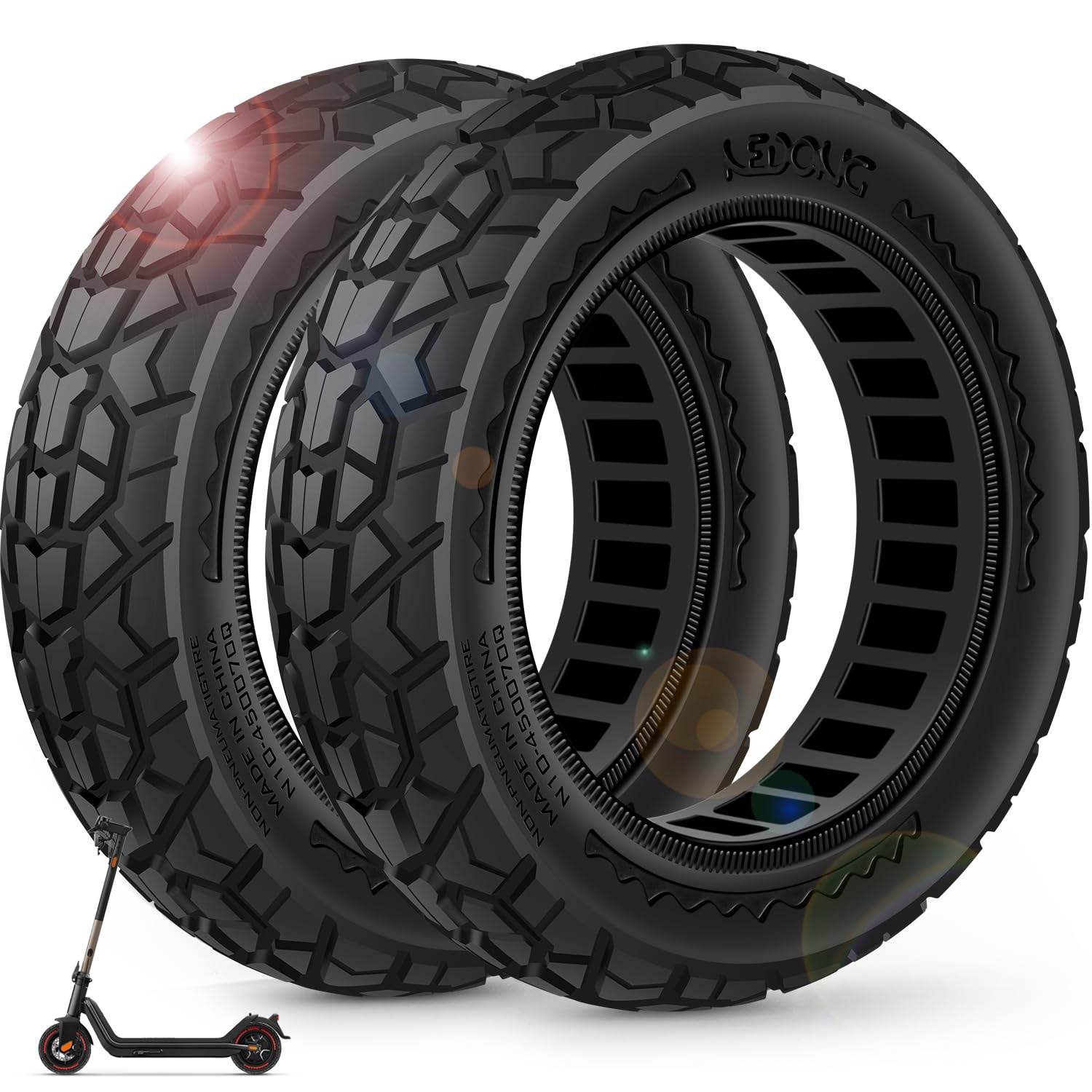 BANGTING 2PCS 8.5 inch Solid Tyres for Electric Scooter, 8 1/2 x2 Scooter Tyre, 50/75-6.1 Tires Compatible with Xiaomi Pro 2 / M365 / M365 Pro / 1S / 3/3 Lite