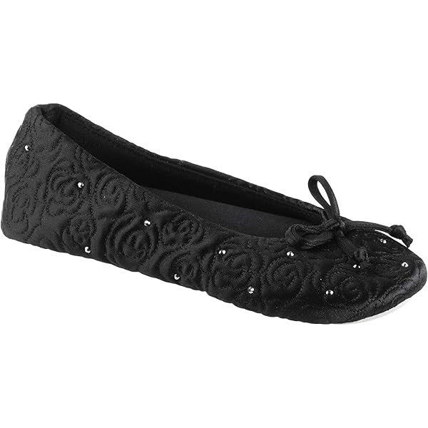 Pantoufles Ballerine Pour Femmes Isotoner Women's Embroidered