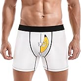 JOCKLAND Mens Funny Boxer briefs Hilarious Gag Gifts, Mens Novelty Underwear Boxer Briefs No Fly