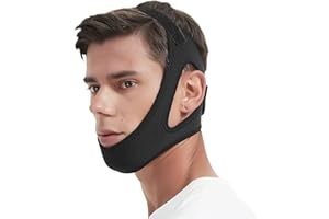 BINITS Better Night's Sleep Chin Strap for CPAP Users, Keep Mouth Closed While Sleeping Chin Strap for Snoring, Stop Noise Anti Snoring Chin Strap for Men and Women (Black)