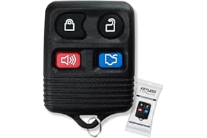 KeylessPros 4-Button Keyless Entry Remote Key Fob Replacement, Compatible with Ford Edge Mustang Focus Explorer Taurus, Lincoln, Mercury, Mazda, CWTWB1U345, CWTWB1U331