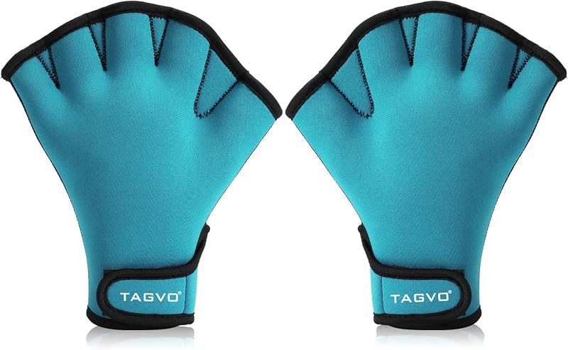 TAGVO Aquatic Gloves Webbed Swim Gloves Neoprene Resistance Waterproof