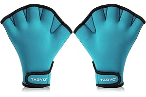 TAGVO Aquatic Gloves for Helping Upper Body Resistance, Webbed Swim Gloves Well Stitching, No Fading, Sizes for Men Women Adult Children Aquatic Fitness Water Resistance Training