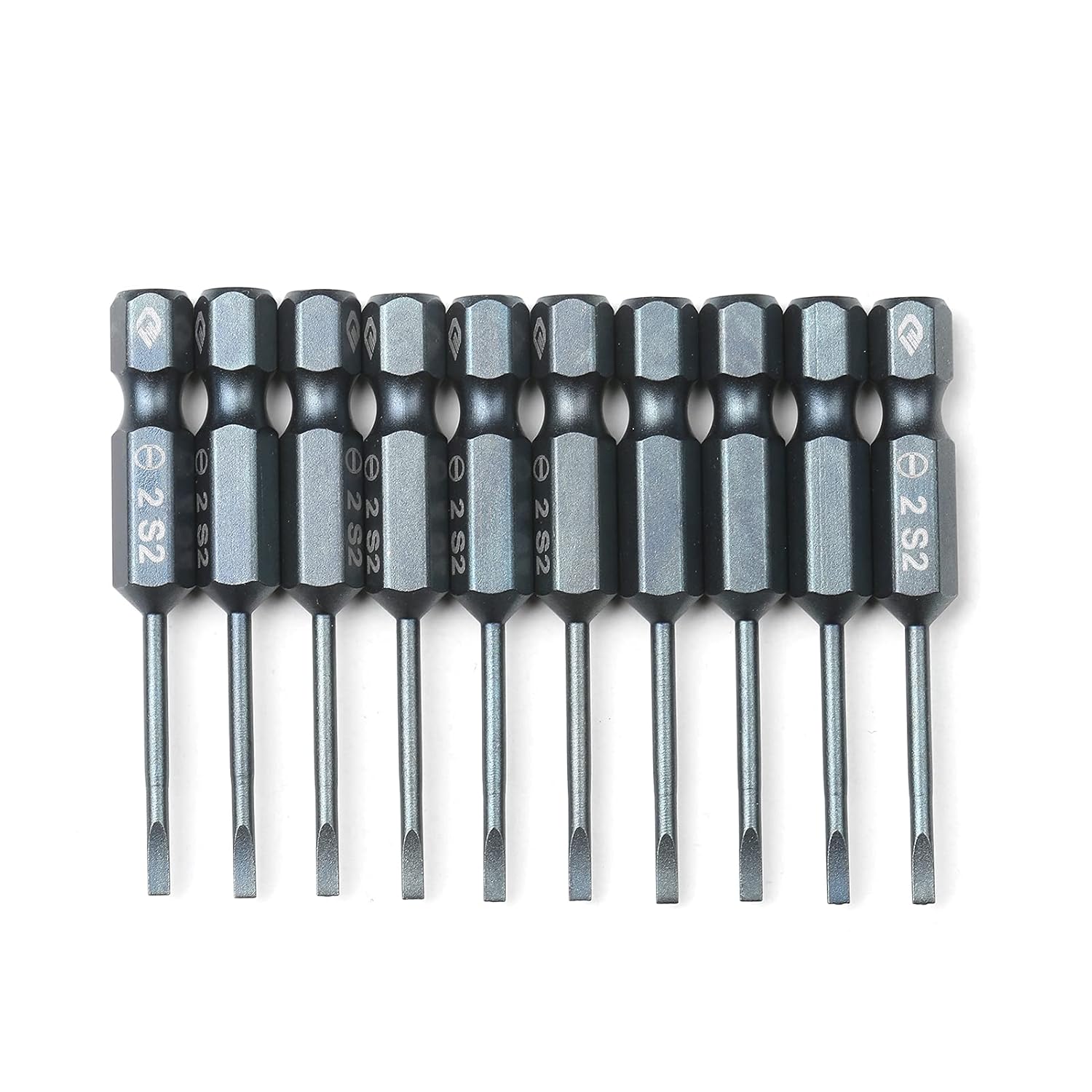 Decdeal 10Piece Slotted Screwdriver Bit Set 1/4inch Hex Shank S2