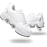 Double-Row Deform Wheel Automatic Walking Shoes Invisible Deformation Roller Skate 2 in 1 Removable Pulley Skates Skating Parkour