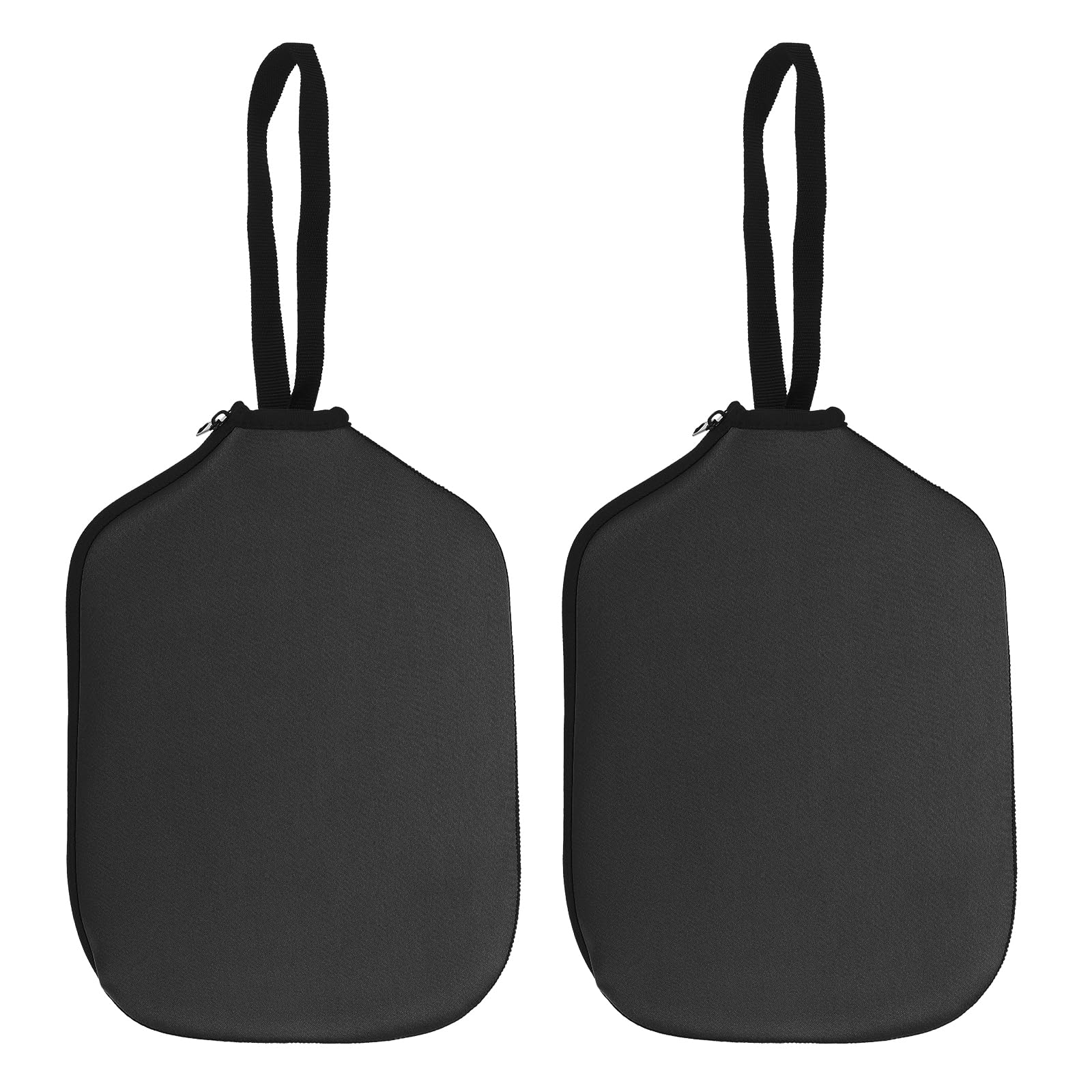 PATIKIL Pickleball Paddle Cover Universal 11.8x8.6 Inch, 2 Pack Neoprene Pickleball Racket Sleeve Paddle Storage Bag with Carrying Strap for Pickleball Paddles,Black