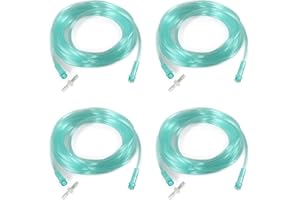 FOQITOXI 4 Pack Oxygen Tubing - Each Length 16.4 Feet - Premium Green Crush Resistant Oxygen Tubes