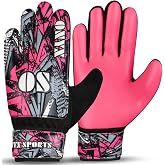 ONYX SPORTS Soccer Goalie Gloves for Kids Boys Children,Youth &amp; Adult Football Goalkeeper Gloves with Double Wrist &amp; Finger Spine Protection Along 4mm Anti-Slip Strong Grips Latex Palm