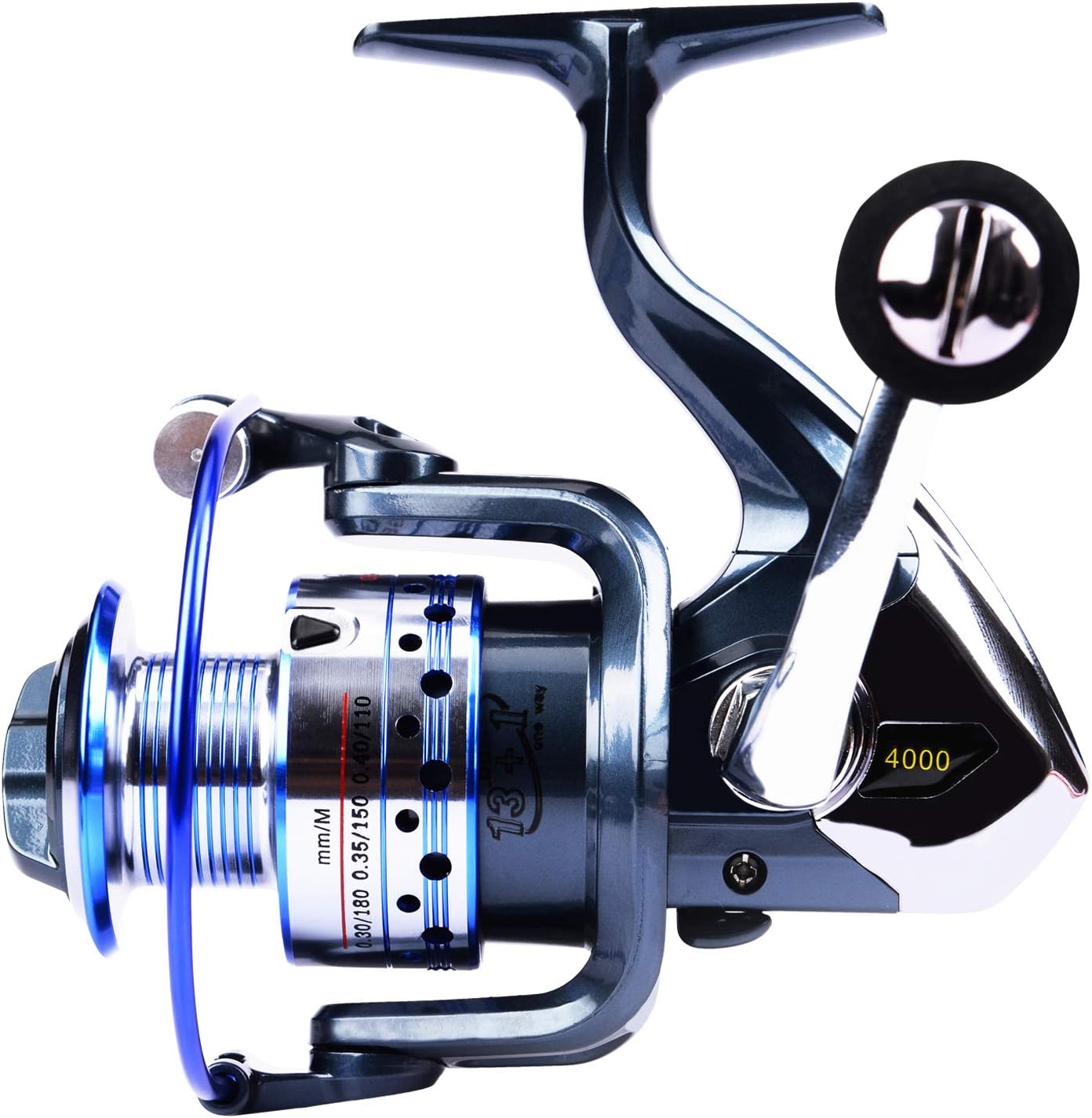 GOLD SHARKING Ultra Smooth Powerful Spinning Fishing Reel for Saltwater Freshwater 14 Corrosion Resistant Bearings Left Right Interchangeable Lightweight