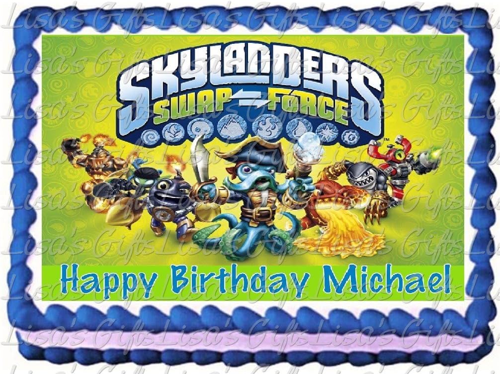 Amazon Com Skylanders Swap Force Photo Image Cake Topper 1 4