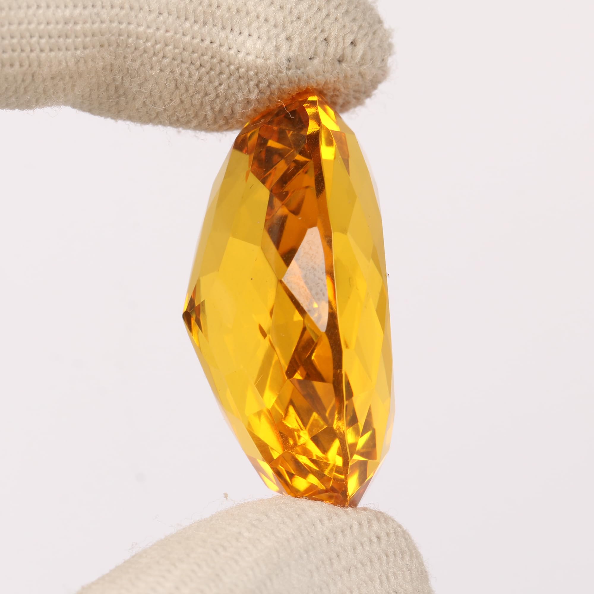 REAL-GEMS Loose Gemstones Translucent Brazilian Yellow Citrine 52.00 Carat Finest Oval Cut Yellow Citrine Loose Gemstone For Jewelry Making