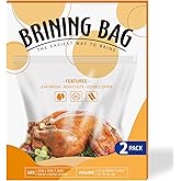 Brine Bags for Turkey, 26"×22", 2 Pack, Holds up 35lb, Thicker Brining Bags with 2 Cotton Strings, Extra Large Brining Bag Fits for Turkey, Chicken, Beef, Fish, Lamb, Pork …