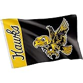 Desert Cactus University of Iowa Flag Hawkeyes Banners 100% Polyester Indoor Outdoor 3x5 feet Flags (Vintage Team Name)