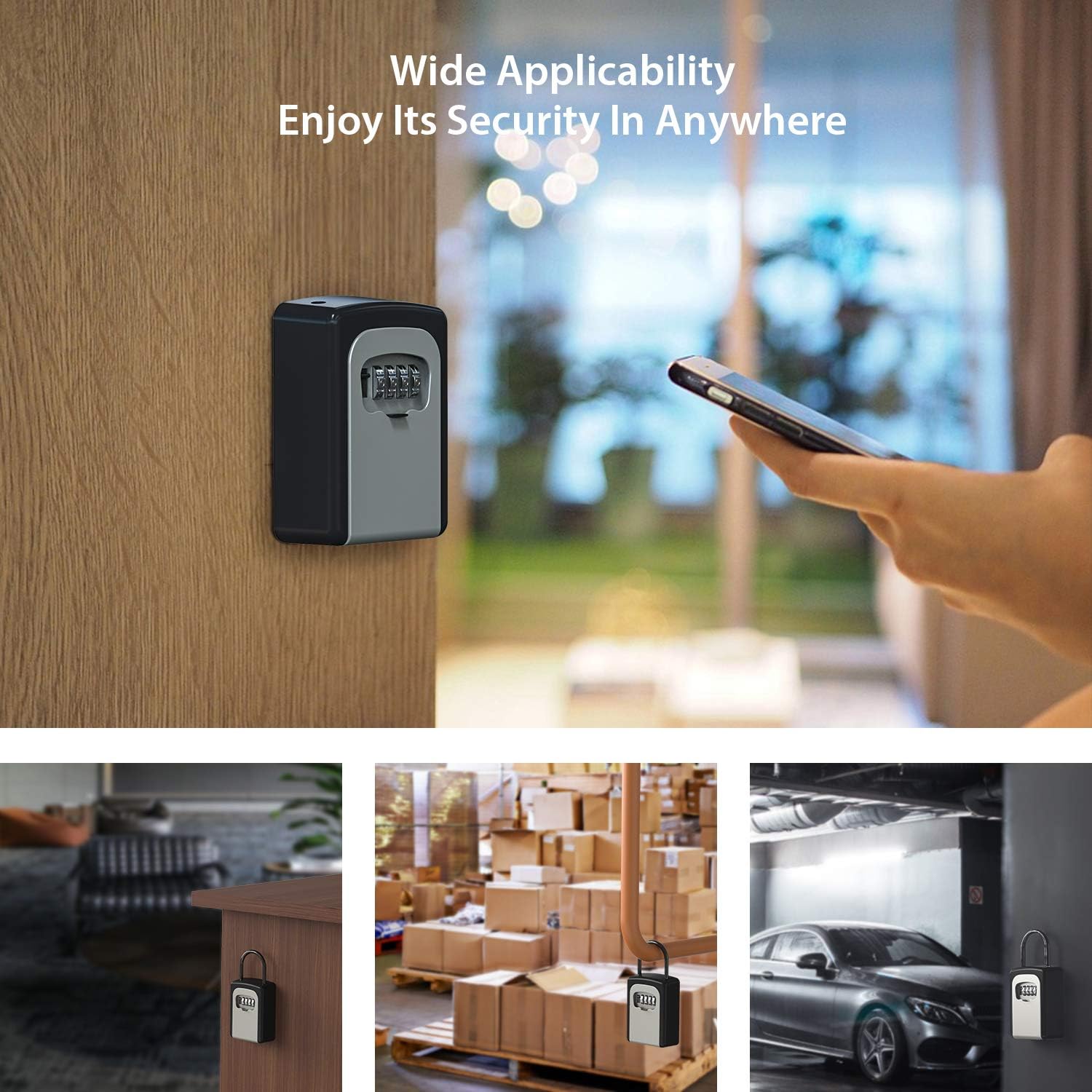 Key Lock Box, Combination Lockbox with Code for House Key Storage, Combo Door Locker: Electronics
