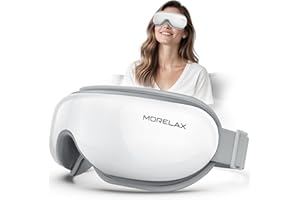 Morelax Eye Massager with Heat & Bluetooth Music, Birthday Gifts for Women, Reduce Eye Strain, Headache Relief and Improve Sleep, Eye Care Device for Migraine