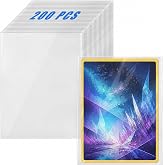 DEDC 200 Pack Jumbo Card Sleeves for 5.25" x 7.36" Giant TCG Cards Size L (5.4" x 7.5") 4 Mil Heavy Duty Oversized Card Protectors Archival Safe Non-PVC Clear Sleeves for PSA BGS Submission